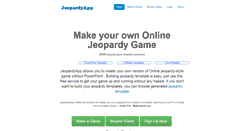 Desktop Screenshot of jeopardyapp.com